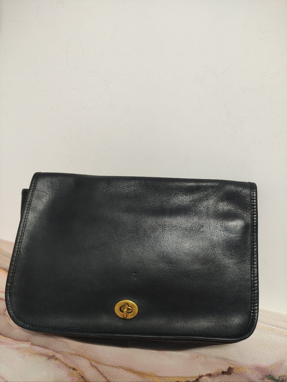Vintage Coach Convertible Clutch NYC 9635 Navy NO STRAP